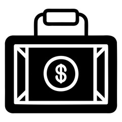 Poster - budget black filled vector icon on transparent background