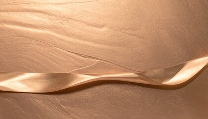 Aufkleber - Flowing satin ribbon elegant setting close-up image luxurious atmosphere artistic perspective textural detail