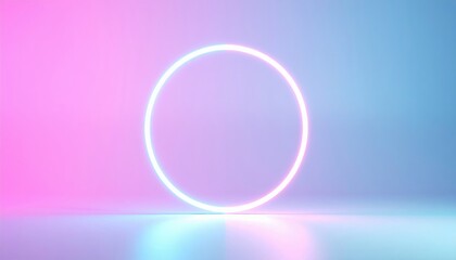 Poster - Illuminating circle animation digital studio graphic design colorful environment abstract viewpoint visual concept