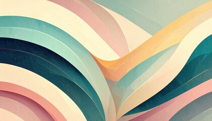 Poster - Dynamic abstract waves digital art colorful design modern environment close-up view contemporary concept