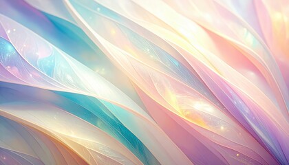Poster - Flowing abstract patterns digital art soft pastels creative design vibrant colors visual harmony