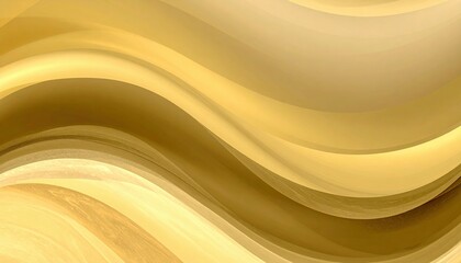 Poster - Flowing gold waves abstract art digital creation vivid colors high-contrast modern design