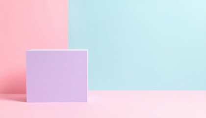 Poster - Colorful geometric shapes display studio background abstract photography minimalist environment artistic perspective