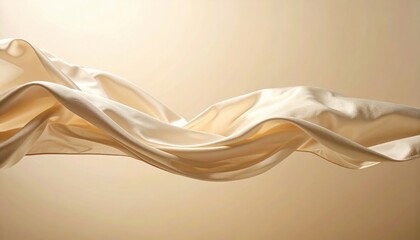 Aufkleber - Flowing silk fabric motion studio setting abstract visuals soft lighting aesthetic design concept