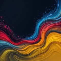 Wall Mural - abstract background yellow blue red color flow grainy