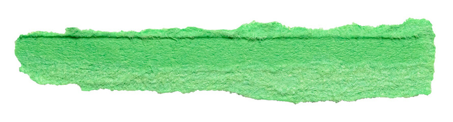 Poster - Green Isolated cut out torn piece of blank paper note cardboard with rough texture and copy space for text, transparent png background design element