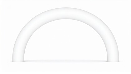 Poster - Minimalist white arch design modern architecture digital art clean environment contemporary viewpoint