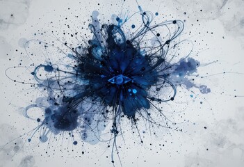 Wall Mural - dark grainy texture blue black abstract background