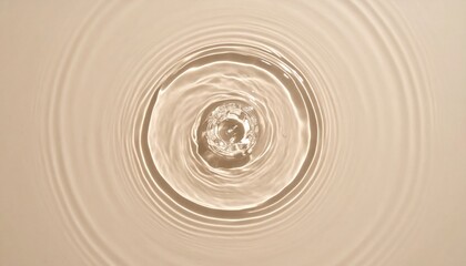 Poster - Water droplet ripple effect calm pool abstract visuals minimalistic environment top-down view nature concept