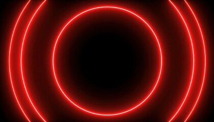 Fototapete - Dynamic red circular patterns abstract digital art graphic design futuristic environment close-up view vivid concept