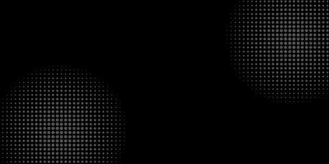 Fototapete - Abstract Modern gradient black and grey background with halftone dots pattern design. Vector illustration of abstract technology. Background with monochrome dotted texture. Polka dot pattern template.