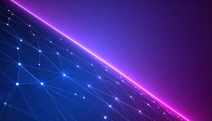 Fototapete - Digital connections abstract network visualization virtual space digital art futuristic environment aerial view technology concept
