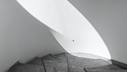 Poster - Curved stairs design modern architecture photography minimalist environment interior viewpoint