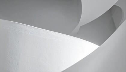 Poster - Dynamic curves and shapes abstract art minimalist design studio environment close-up perspective modern aesthetics