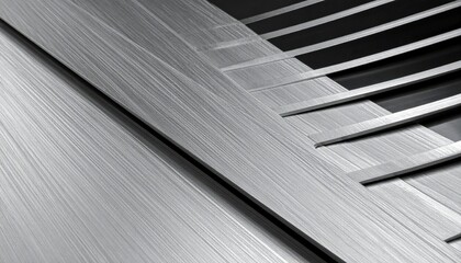 Poster - Metal surface reflection techniques industrial setting abstract photography close-up view modern aesthetics