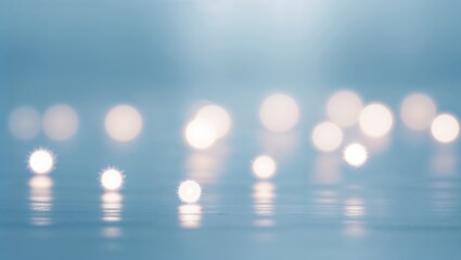 Poster - Soft bokeh lights create a tranquil atmosphere in an indoor setting during evening hours