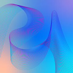 Poster - dynamic wave lines background shining digital abstract with futuristic technology concept.
