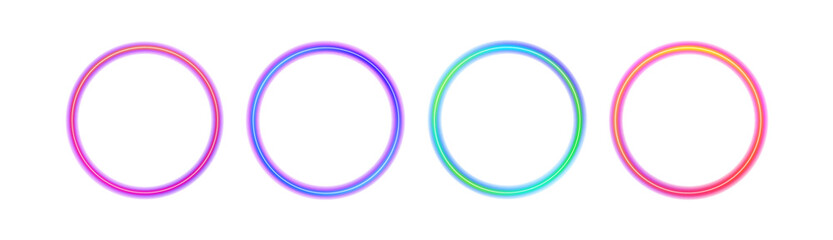 Poster - Retro flier with abstract square shape and glowing border using blue gradient light and transparent effect in magic game template featuring led circle and isolated tech graphic

