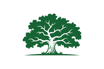 Green nature tree vector illustration design logo