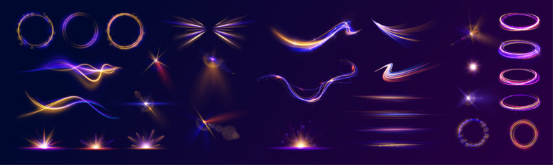 Poster - twirl of power and glistering star glow in round motion with tornado rotation and light curve using 