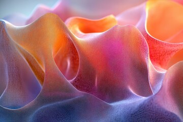 Aufkleber - vibrant gradient mesh with pink, orange, and blue hues in an abstract landscape. use as a background