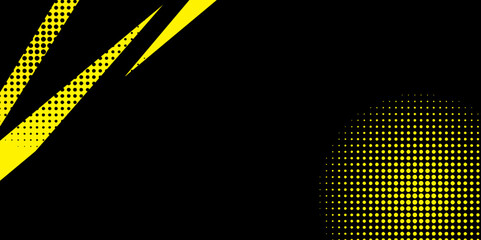 Fototapete - Abstract Modern gradient black and yellow background with halftone dots pattern design. Vector illustration abstract technology. Background with monochrome dotted texture. Polka dot pattern template