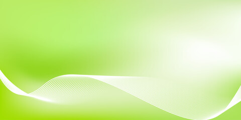 Wall Mural - abstract green gradient background with shining lines waves. minimalist background for banner, poste
