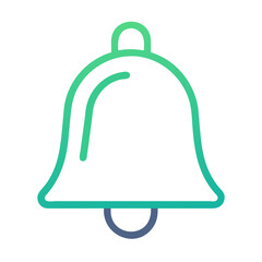 Poster - Gradient notification bell icon isolated against a White Background