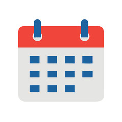 Poster - Flat design calendar icon against a White Background
