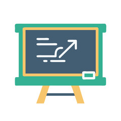 Poster - Graphical presentation of business growth data on Whiteboard illustration