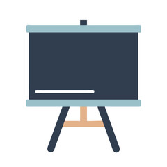 Poster - Flat design chalkboard with easel on White Background vector