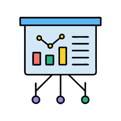 Aufkleber - simple graphic illustration of data presented on a screen
