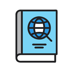 Poster - Global education icon on a book cover design
