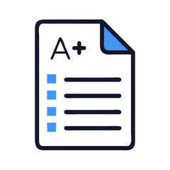 Poster - Iconic A Plus grade sheet showing academic achievement