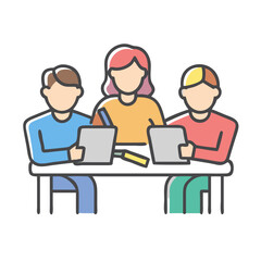 Poster - Team Collaboration at a Table with Digital Devices