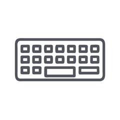 Aufkleber - Keyboard icon with bold outline in light gray and white