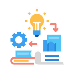 Poster - Creative business process idea generation and implementation workflow concept