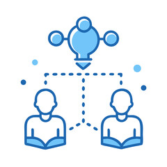 Poster - Knowledge sharing concept: Idea hub connecting individuals with books