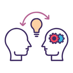 Poster - Conceptual Illustration: Sharing Ideas and Knowledge Transfer Between Minds