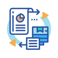 Poster - Data analysis and logistic cycle graphic business concept