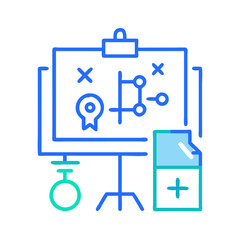 Aufkleber - Strategic planning presentation board on White Background illustration