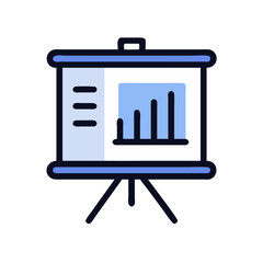 Aufkleber - presentation chart display with bar graph on white background