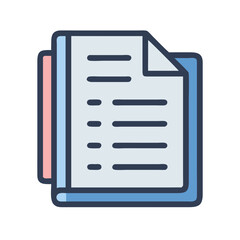 Poster - Organized documents icon representing files and paperwork collection