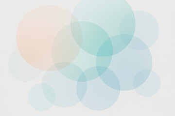 Poster - This abstract composition uses layered translucent circles in pastel hues to symbolize strategy and innovation reflecting thoughtful business decisions and dynamic growth