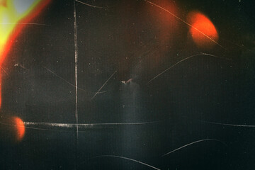 Wall Mural - light leak overlay effect with scratch dust and light leaks,retro grain noisy film distressed textur