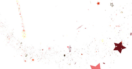 Fototapete - XMAS Stars - A gray whirlwind of golden snowflakes and stars. New