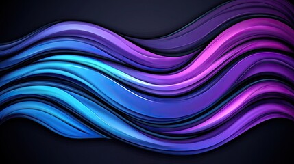 Poster - Abstract wavy design with vibrant blue, purple, and pink hues