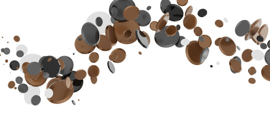 Poster - Enchanting Delight: Spectacular 3D Illustration Showcasing Enchanting gold Confetti