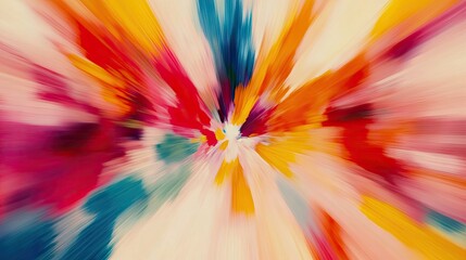 Poster - Vibrant, radiating abstract artwork with swirling, multicolored hues