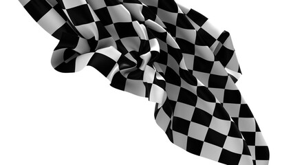 Poster - The checkered flag waves in the wind signaling the end of a race Victory is in sight